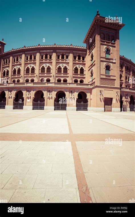 madrid. famous bullfighting arena in madrid. touristic attraction in ...