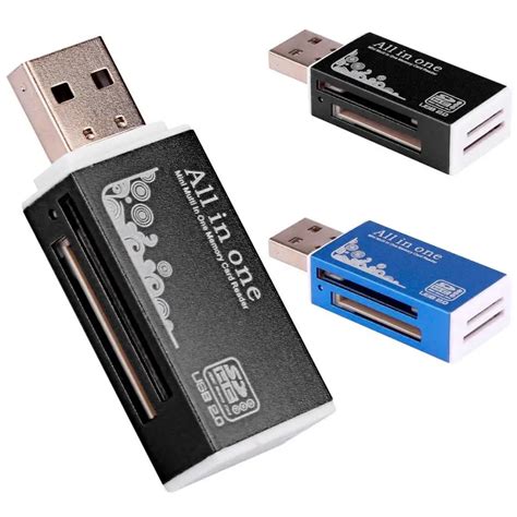 USB 2.0 All in 1 Multi Memory Card Reader For Micro SD SDHC TF M2 MMC AU24 Dropship-in Card ...