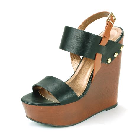 Soda Women's Wide Band Sandals Open Toe Dressy Shoes Comfy Wedge ...