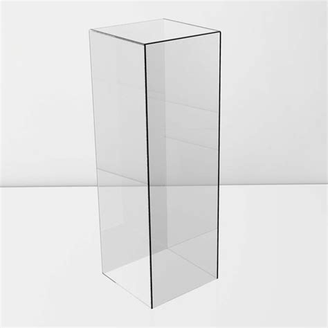 Clear Acrylic Display Plinth Pedestal 900 | Clear Acrylic Display Plinths 300 Display Plinths