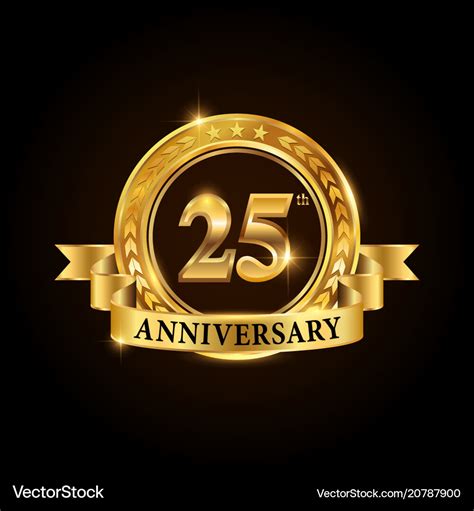 25 years anniversary celebration logotype Vector Image