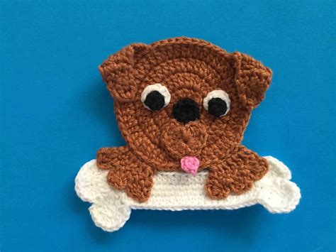 Crochet Dog with a bone tutorial and pattern • Kerri's Crochet