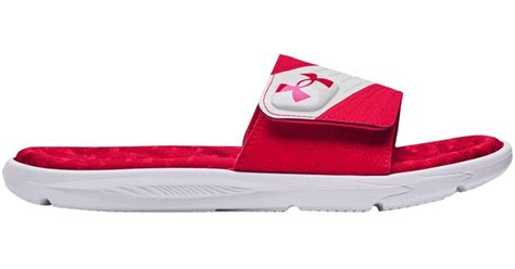 Under Armour Mercenary 12 Slide 'red White' for Men | Lyst