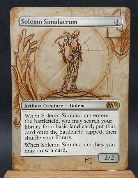 Da Vinci parchment paper style- Solemn Simulacrum. (NFS) : mtgaltered ...