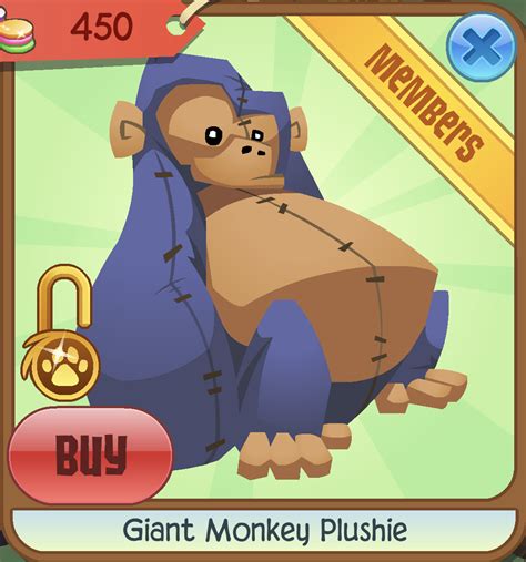 Giant Monkey Plushie | Animal Jam Classic Wiki | Fandom