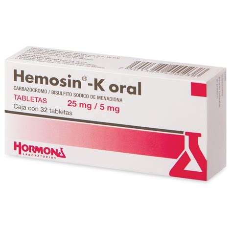 Hemosin-k Oral (25 mg/ 5 mg) desde $ 345.00