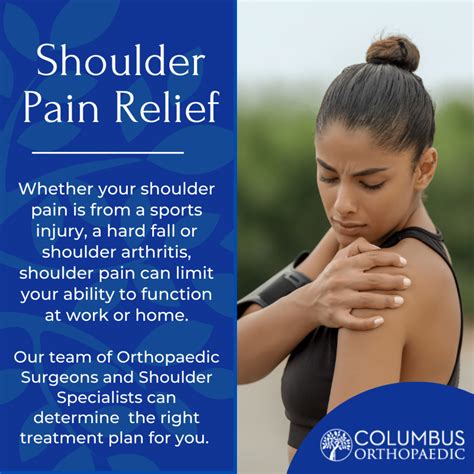 Injury Highlight - Shoulder Pain Relief - Columbus Ortho