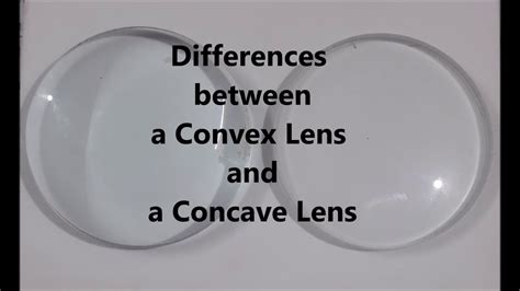 Difference Between Convex And Concave Lens With Figure