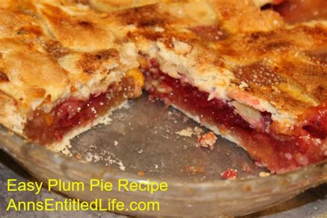 Easy Plum Pie Recipe