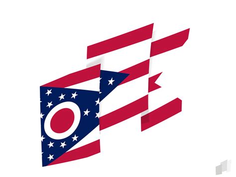 Ohio flag in an abstract ripped design. Modern design of the Ohio flag. 26120274 Vector Art at ...