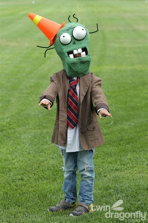 Plants vs Zombies Cone Head Zombie Costume » Homemade Heather