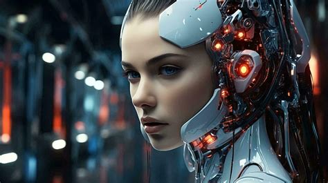 Robot woman face futuristic digital with metallic details 28197856 ...