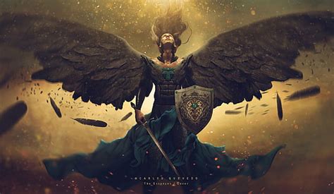 HD wallpaper: wings, angel, dark, armor, Seraphim | Wallpaper Flare