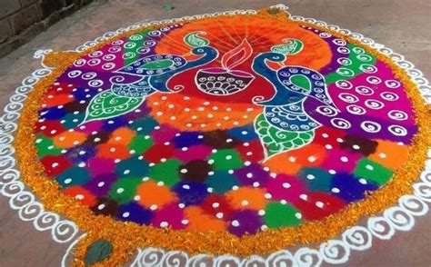 Competition Flower Rangoli Design For Kids