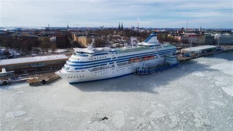 Beautiful View of Helsinki City. Finnish Cruise at Helsinki Harbor Stock Photo - Image of ferris ...