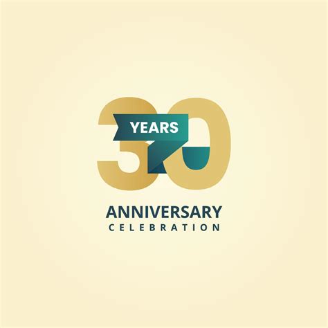 30 years anniversary logo template design 19995826 Vector Art at Vecteezy