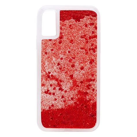 iPhone X/XS Glitter Case - Red - Fone Express