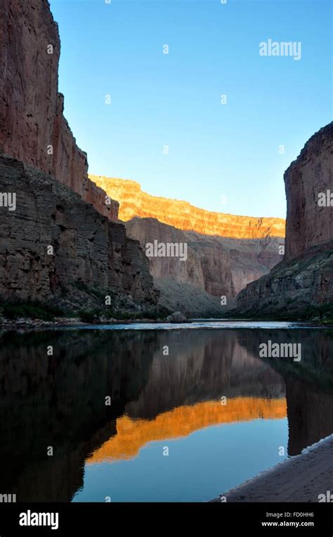 Sunrise over Colorado River, Grand Canyon National Park, Arizona Stock ...