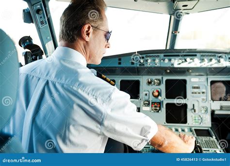 Ready to take off. stock image. Image of concentration - 45826413