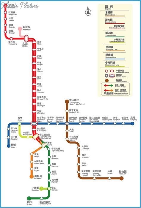 Taipei Metro Map - TravelsFinders.Com