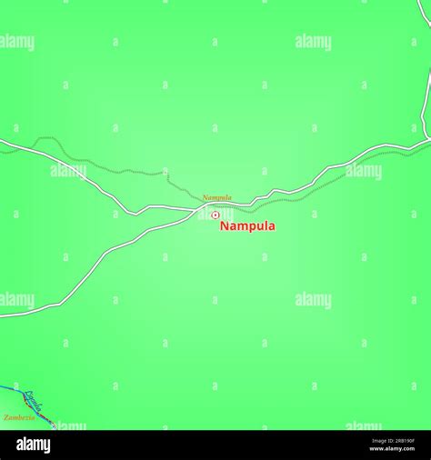 Map of Nampula City in Mozambique Stock Photo - Alamy