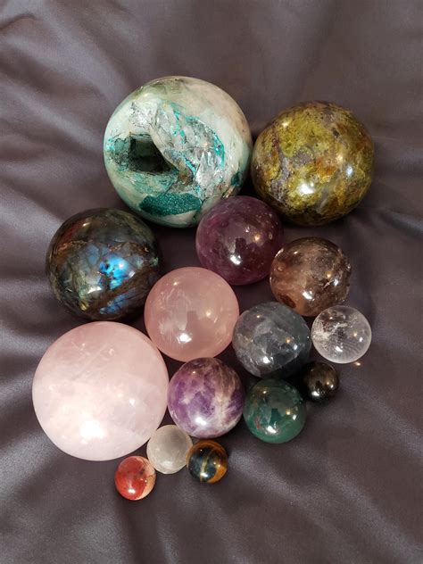 Sharing my small collection of spheres 🔮 : r/Crystals