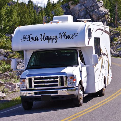 CUSTOM RV DECAL | STYLE 11006 | OUR HAPPY PLACE | POP-UP CAMPER TRAILER ...