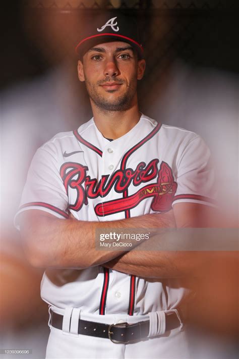 Matt Olson of the Atlanta Braves poses for a photo during the Atlanta... | Atlanta braves ...