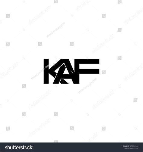 Kaf Letter Original Monogram Logo Design Stock Vector (Royalty Free) 1870205944 | Shutterstock