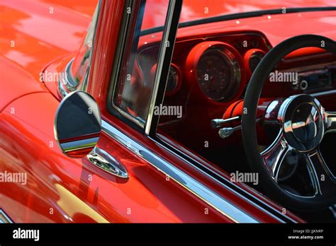 Red Car Interior Stock Photo - Alamy