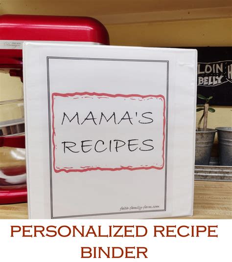 Personalized Recipe Binder | Faith-Family-Farm