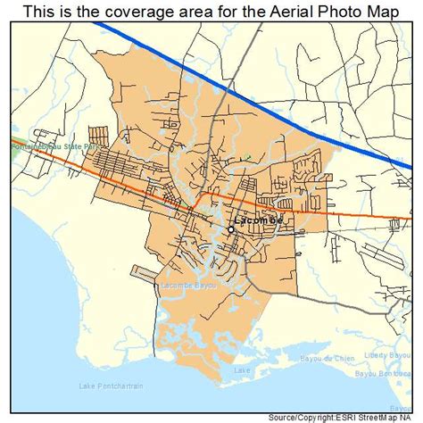 Aerial Photography Map of Lacombe, LA Louisiana