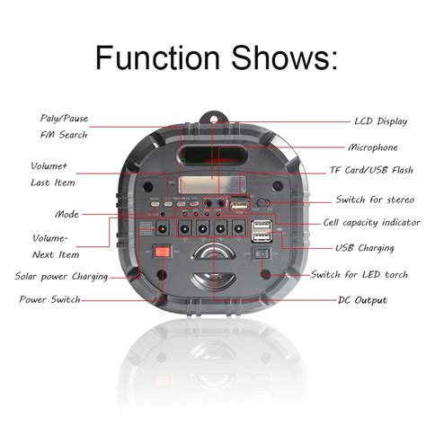 Portable Solar Power Wireless Loudly Music Speaker For Party Outdoor Actitive - Buy Wireless ...