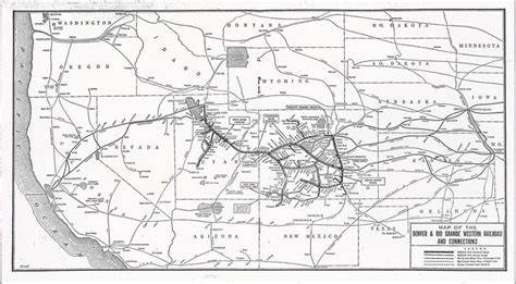 DRGW, Denver & Rio Grande Western Railroad, System Map, 1948 | System ...