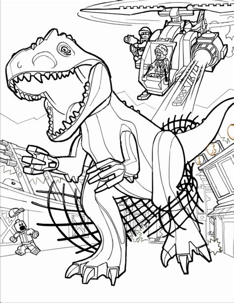 Jurassic World Lego Indominus Rex Coloring Pages