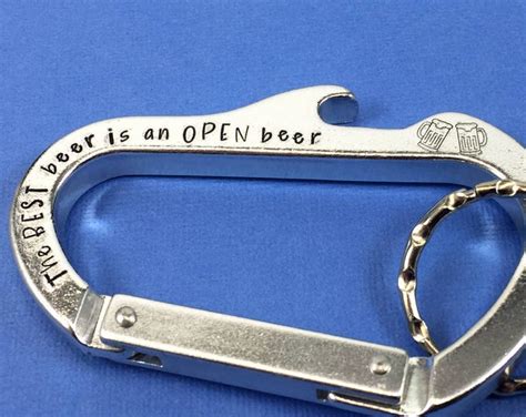 Carabiner Beer Bottle Opener Keychain Custom Personalized - Etsy