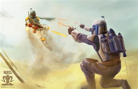 Boba Fett VS Jango Fett by SEL-artworks on DeviantArt