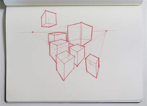 Cube Perspective Drawing at GetDrawings | Free download