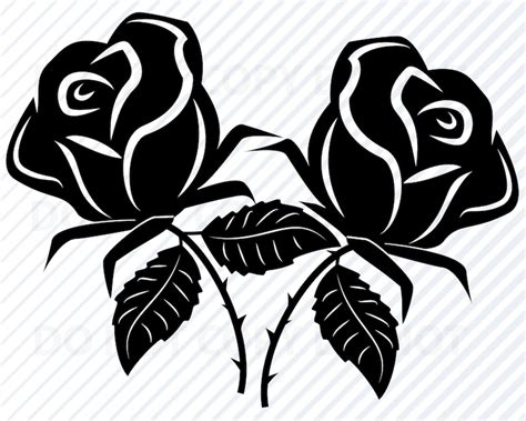 Roses SVG Files for Cricut Flower Vector Images Clipart | Etsy