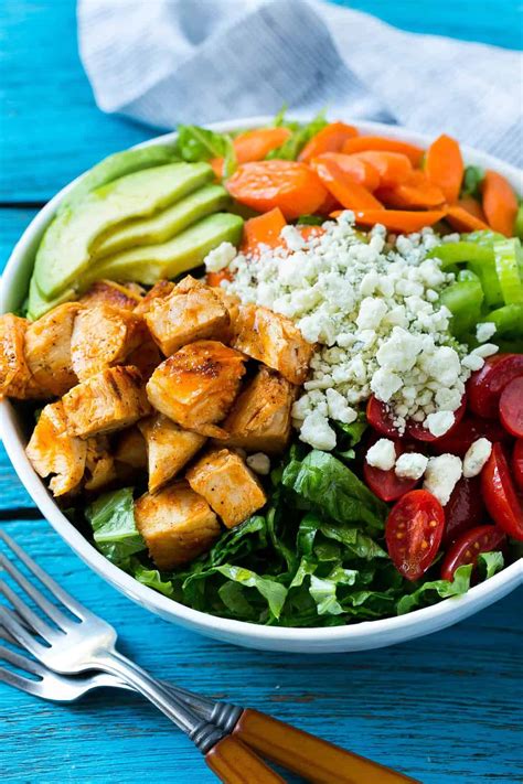 Easy Buffalo Chicken Salad- Healthy Fitness Meals