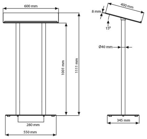 Tempered Glass Podium - MT Displays