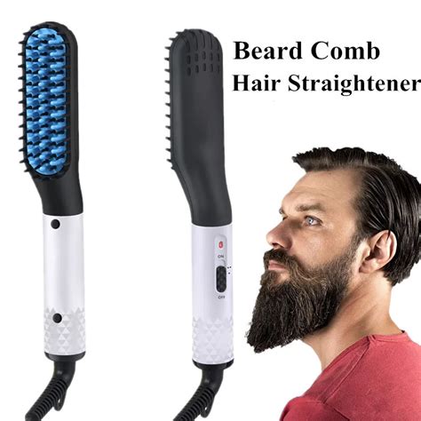 2019 Ionic Beard Straightener Comb Electrical Heated Irons Hair ...