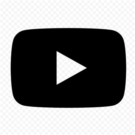 HD Black Outline Youtube YT Logo Sign Icon PNG | Citypng