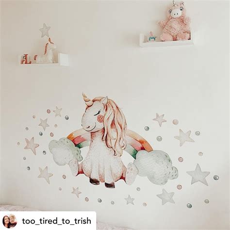 Unicorn Girls Wall Sticker Unicorn Wall Sticker Girls - Etsy