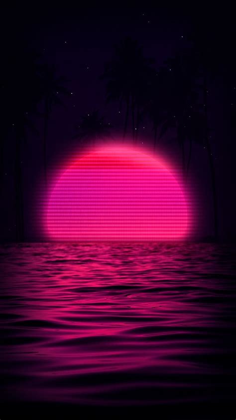 Retro moon : r/MinimalWallpaper