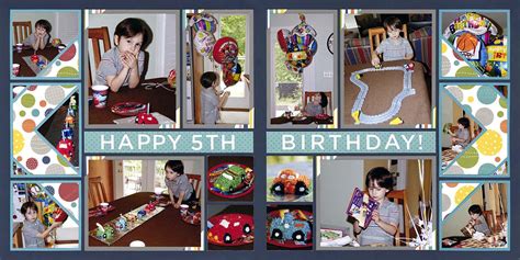 10 Fantastic Birthday Scrapbook Ideas - Mosaic Moments Page Layout System