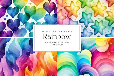 4 Rainbow Backgrounds