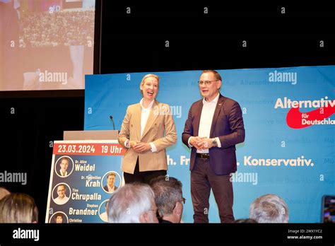 Harmonie Heilbronn Hall, Heilbronn, Deutschland, 23. März 2024. AFD-Wahlkampfkonferenz. Dr ...