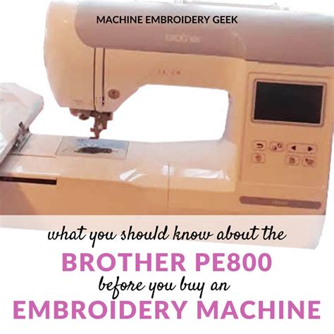 Brother PE800 Review: a popular entry-level embroidery machine