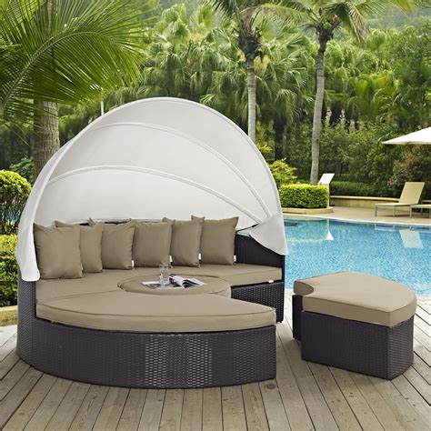 Convene Canopy Outdoor Patio Daybed-EEI-2173 - Walmart.com